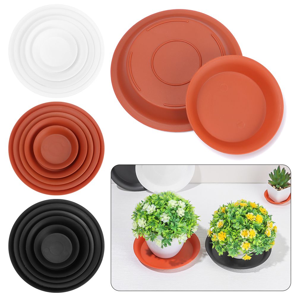 Soucoupes pour plantes, plateaux d'égouttage en plastique, soucoupes pour Pot de fleur d'intérieur et d'extérieur rond de 7cm/98cm/117cm/135cm/15cm, 3 pièces