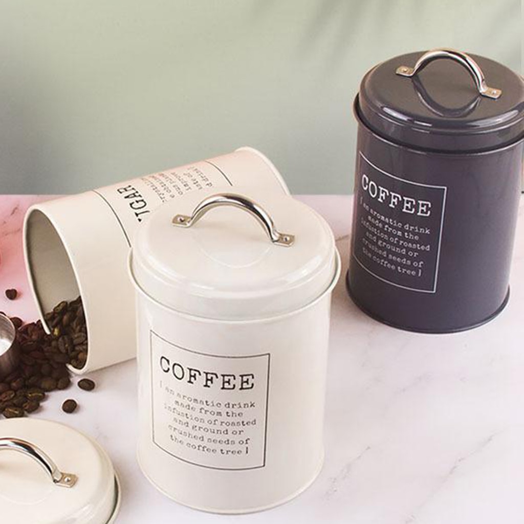 3pcs Kitchen Storage Tins Canister Set with Lid Tea Coffee Sugar Bread Bin Jar