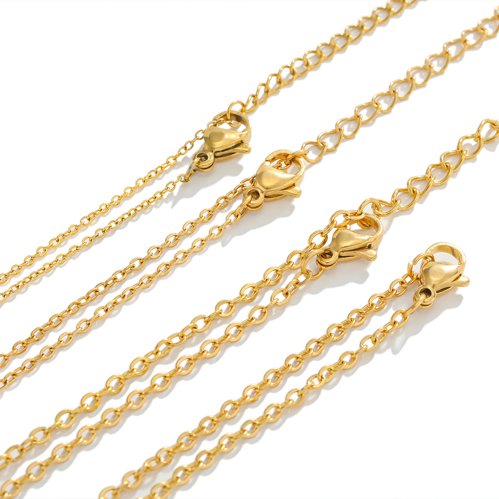 Lien de câble en acier inoxydable pour bricolage, colliers de la présidence, tour de cou, bijoux de direction, réglable, , équiin en vrac, 45 + 5cm, 10 pièces par lot