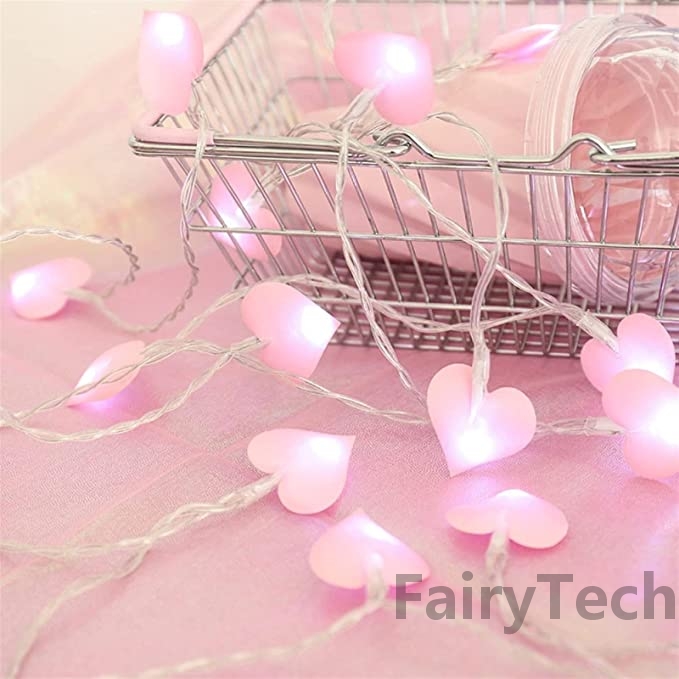 20leds LED amor corazón cadena noche luces de hadas Navidad boda de cumpleaños decoración del hogar guirnalda de cuento de hadas luces lámpara