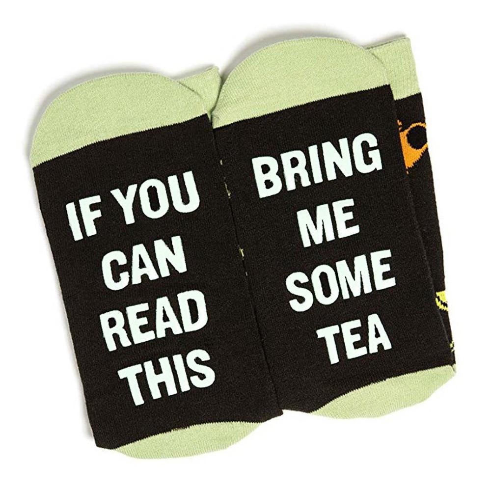 zima narty mężczyźni kobiety śmieszne skarpetki bawełniane podgrzewane skarpety angielska litera jeśli możesz przeczytać dziesięć zwykły ulica styl Christmas prezent Sox