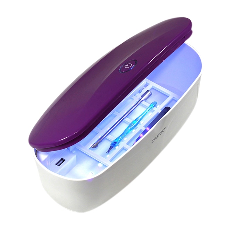 Omysky esterilizador para instrumentos de manicure desinfecção esterilizador manicure uv led prego ferramentas pinças caixa de desinfecção-p: Default Title