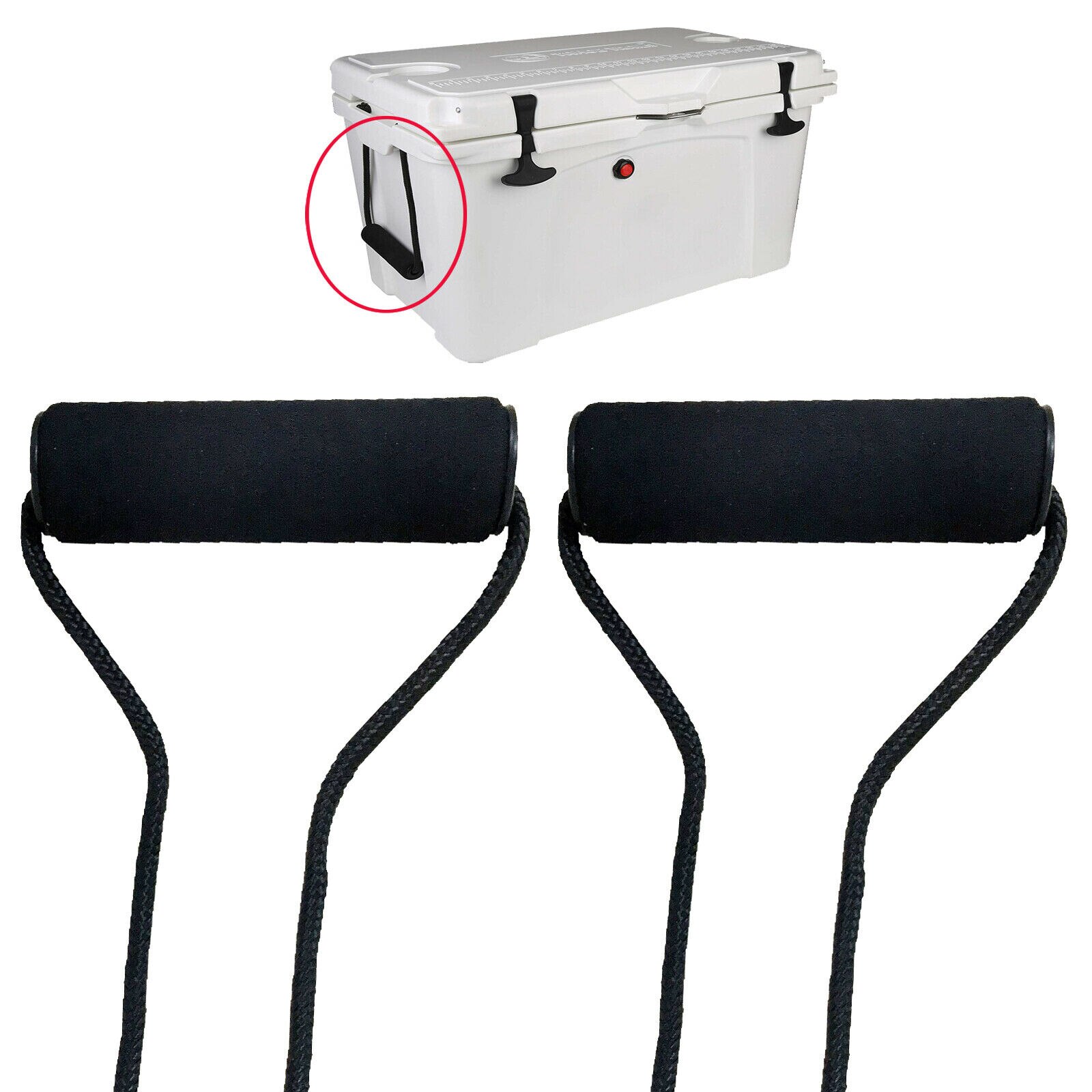 2x Replacement Handles for Cooler, Cooler Handle Extender, Cooler Accessories