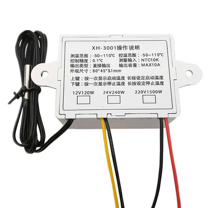 Microcomputer Digital Temperature Controller Thermostat Intelligent Electronic Temperature Control Switch Thermostat 12V 220V