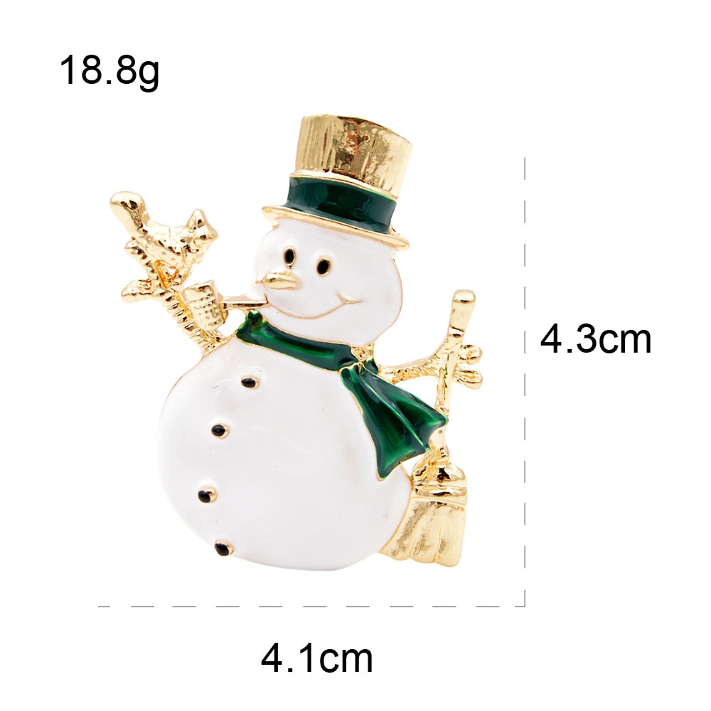 CINDY XIANG Shiny Lovely Snowman With Brooches For Women And Man Christmas Must-have Gold Hat Coat Accessories Jewelry