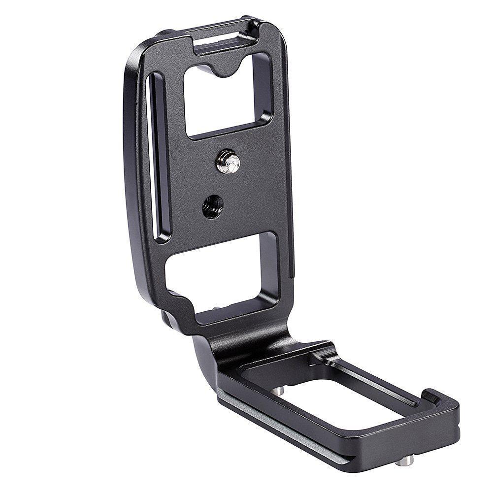 Quick Release L Plate Vertical Bracket Grip For Nikon D750 D7500 Arca Swiss RRS Sunwayfoto Tripod Strap 1/4" Screw Hole Reserved