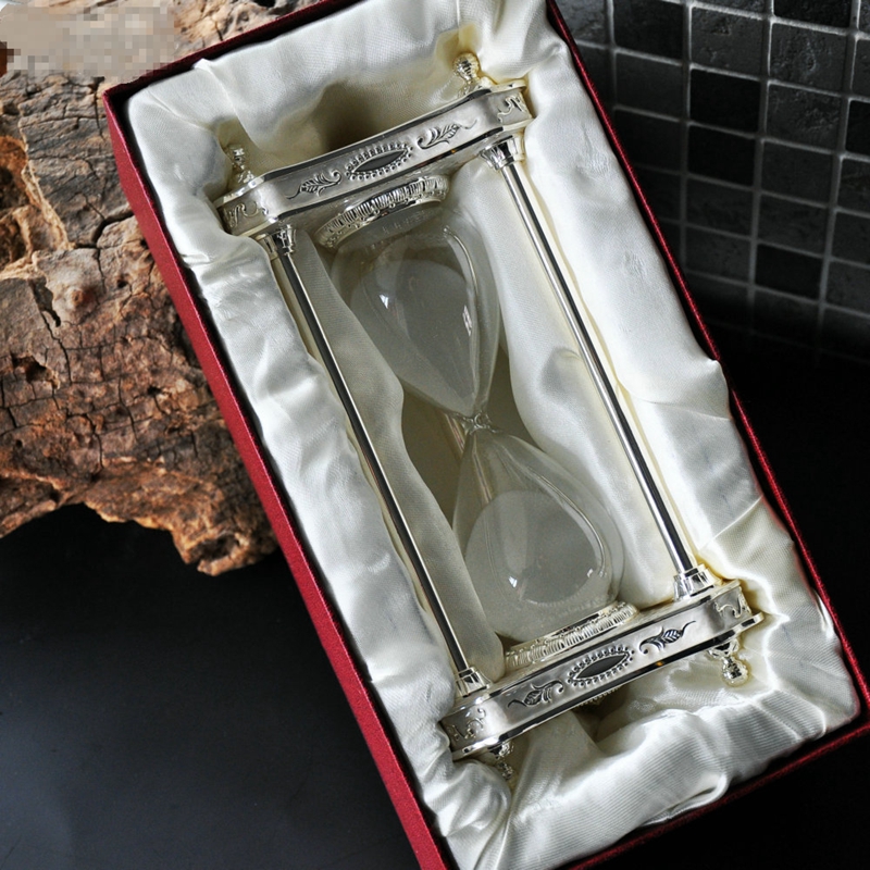 Moonlight metal hourglass 30 minutes timer ornaments home decorations study desktop crafts