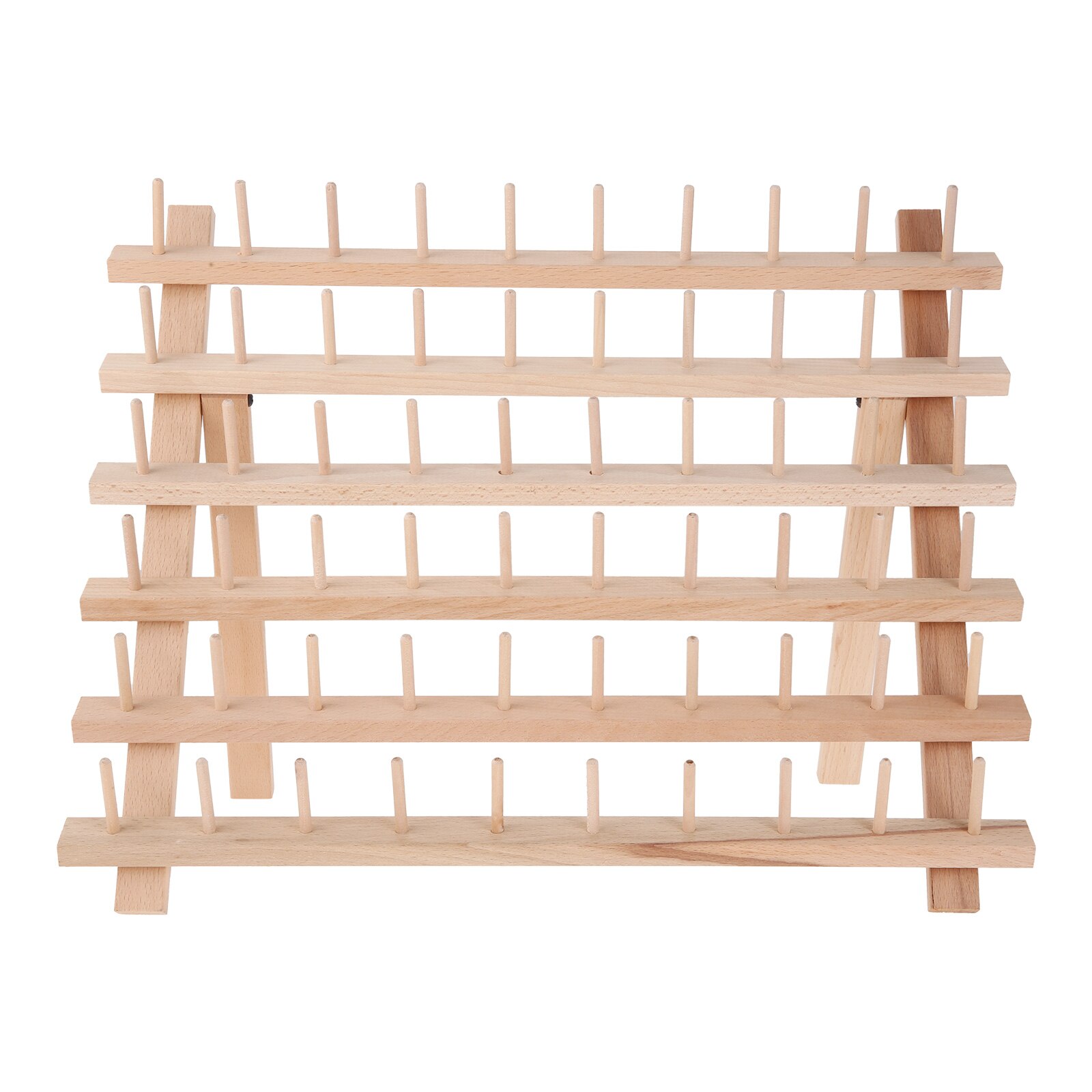 Estante de madera plegable para costura, carretes de hilo con 60 estante de almacenamiento, organizador de montaje en pared, 40x32cm, 1 unidad