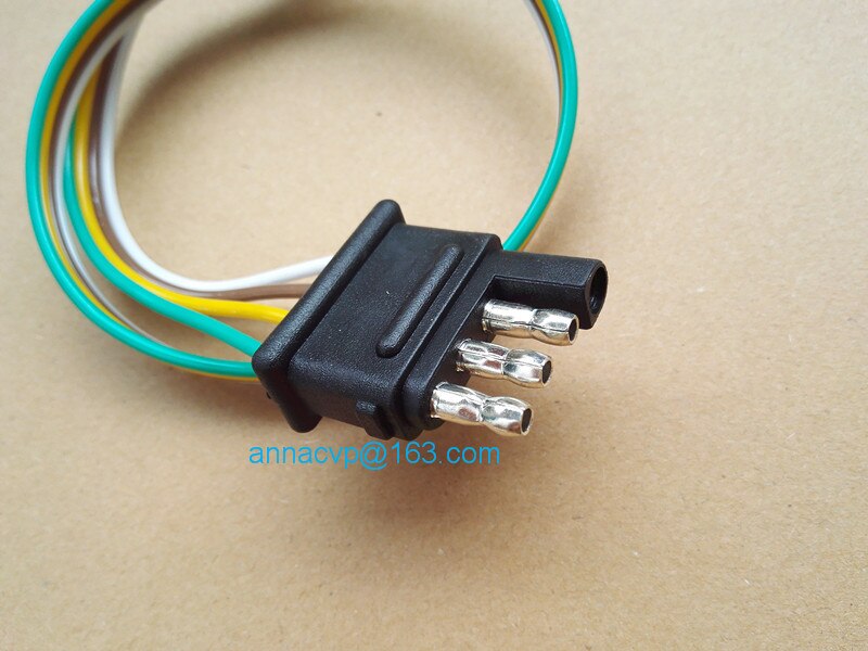 4 pole pin trailer plug, Flat trailer plug wiring harness kit trailer side only