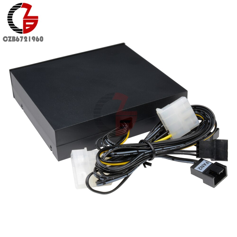 4 Channel Fan Speed Controller Regulator Governer Fan Speed Control with Ultra Bright LED Light for PC Computer Fan