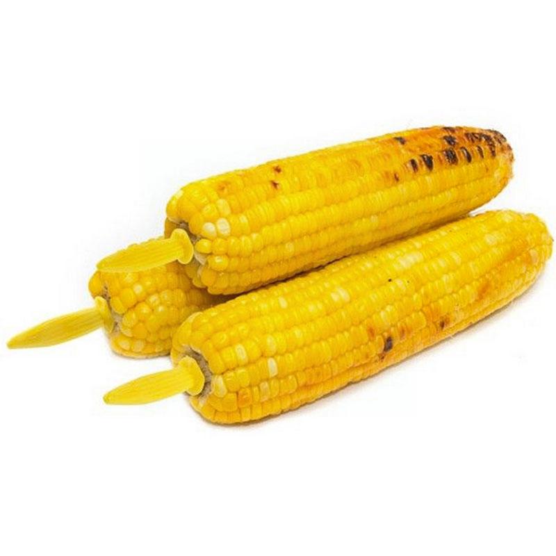 12Pcs Jumbo Maïskolven Houders Set Staal Corn Vlees Spiesjes Maïs Bbq Hond Gaffel Plaat Bbq Tool Vorken Vork Schotel E5j9