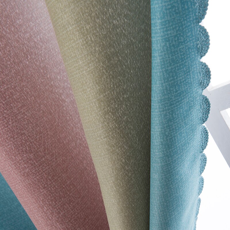 Cortina de Color degradado para dormitorio de niñas y niños, cortinas para oscurecer completamente las ventanas, sin perforaciones, decoración del hogar, 130x80 CM