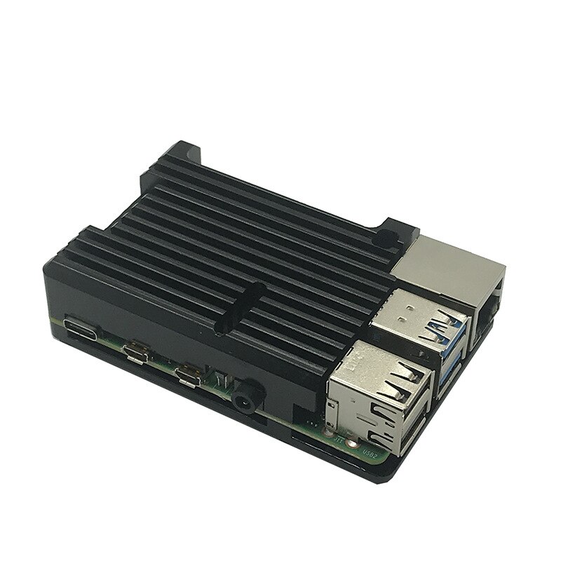 Raspberry Pie Metal 4 Generation Case Raspberry Pi 4 Generation B + Aluminum Alloy Box 4B Heat Radiating Phone Shell Accessories