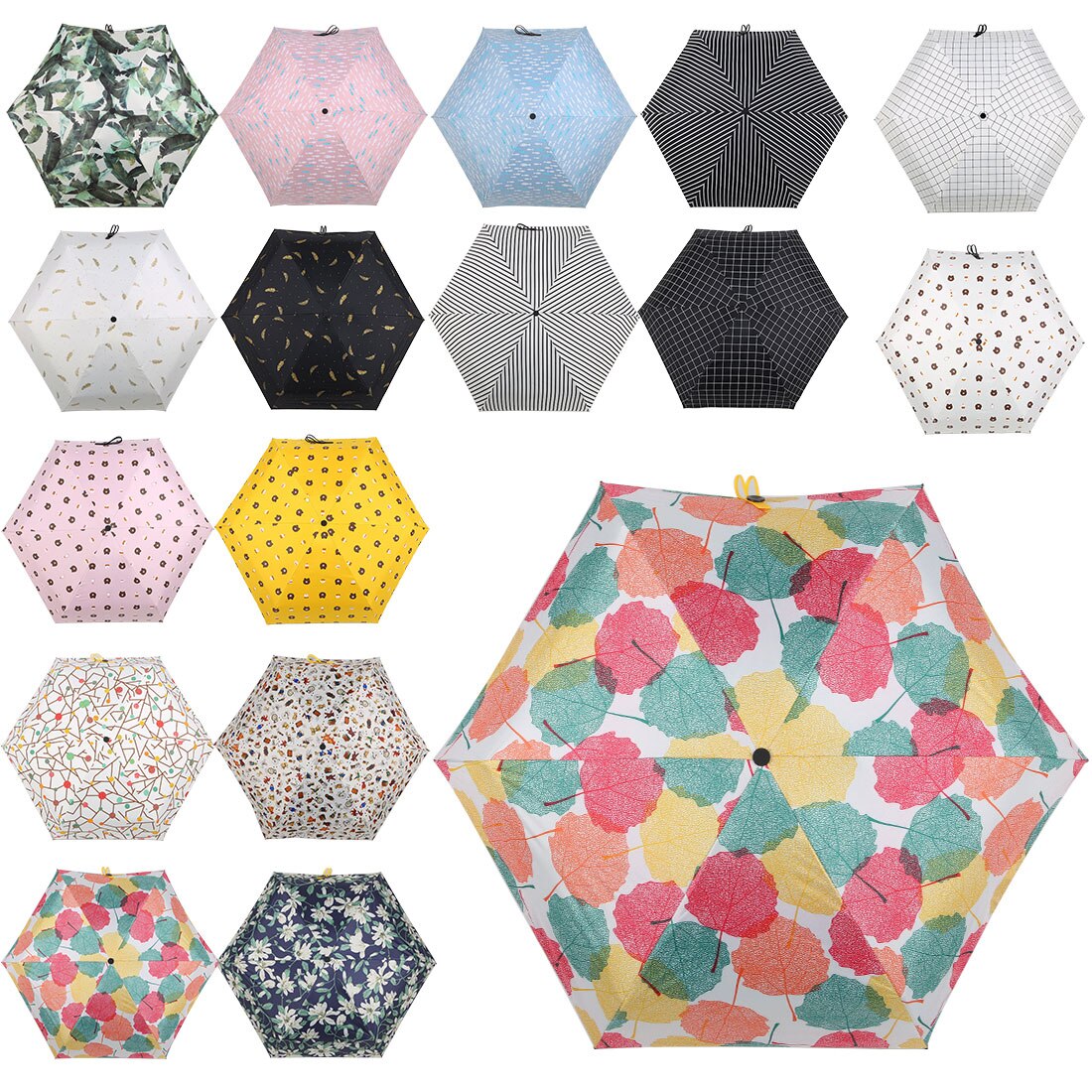 Parapluie pliant de | Mini ombrelle de pluie pour femmes, pour hommes et filles, anti-uv, imperméable, Portable pour voyage