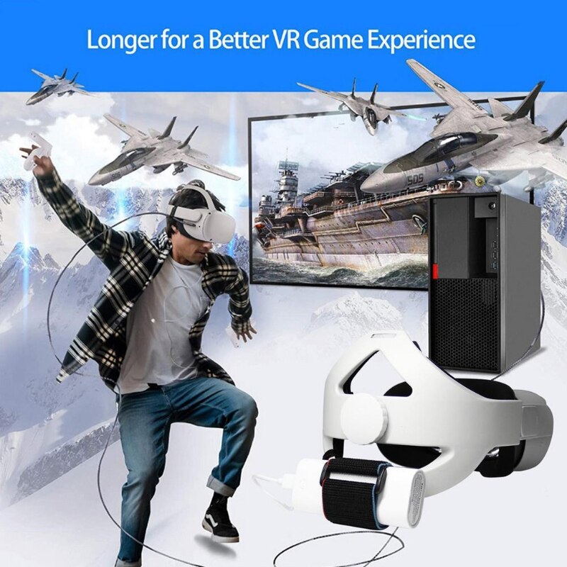 Verstellbares kopfbandpolster für oculus quest 2, leichtes kopfband