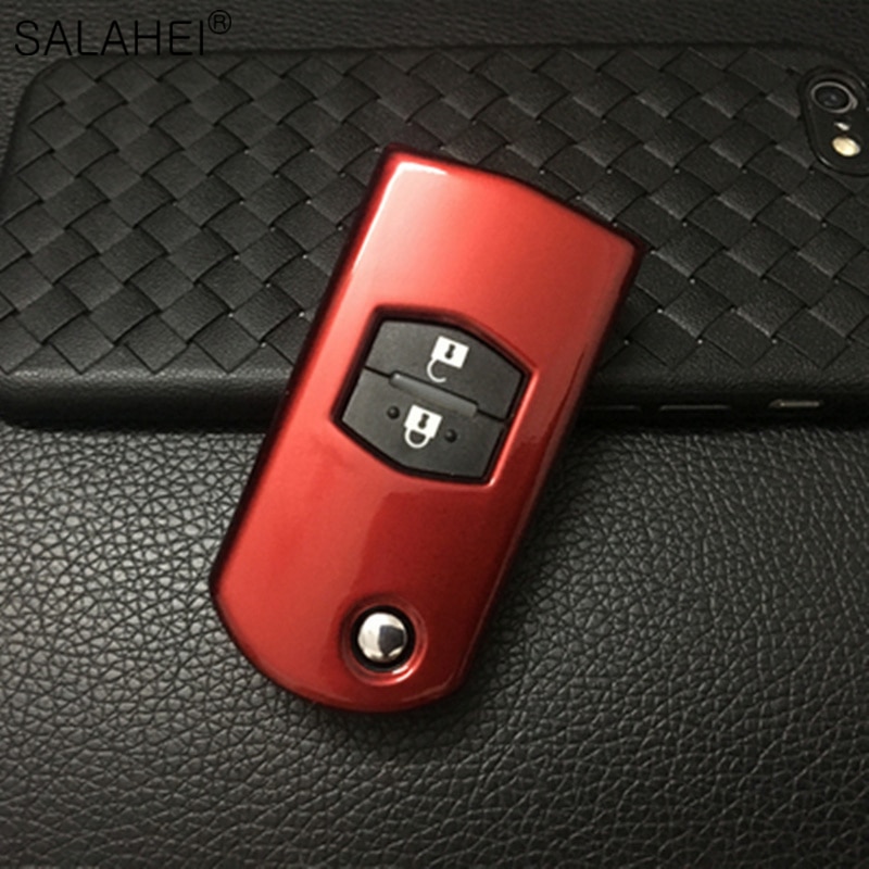 ABS Key Holder Car Key Cover Case For Mazda 2 3 5 6 CX7 CX9 RX8 MX5 MPV Demio 2 Button Remote Car Flip Key Case