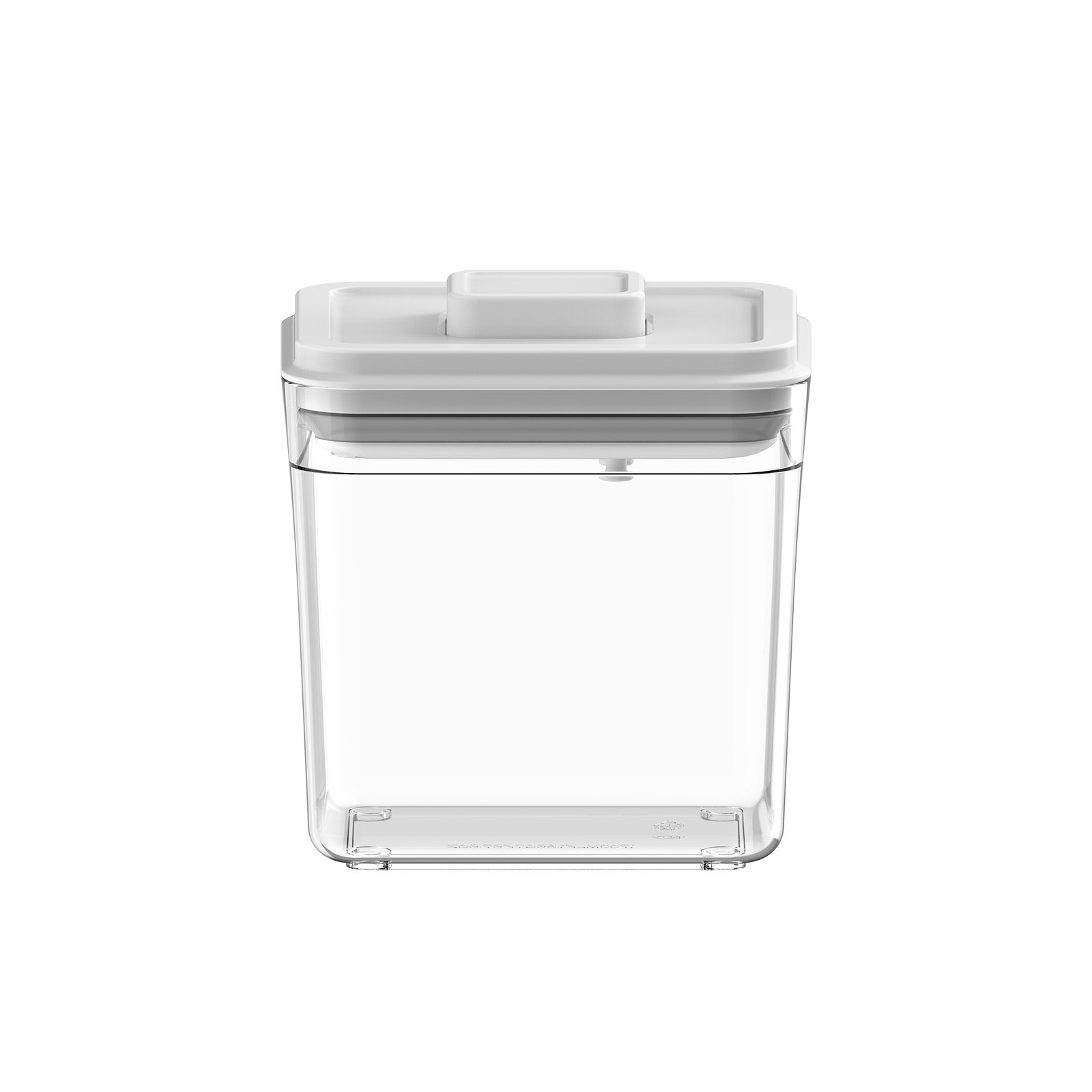 Plastic Food Sealed Boxes Press Button Grain Containers Multi-Purpose Storage Bin for Cereal Flour Baking Supplies Snack: White 1700ml