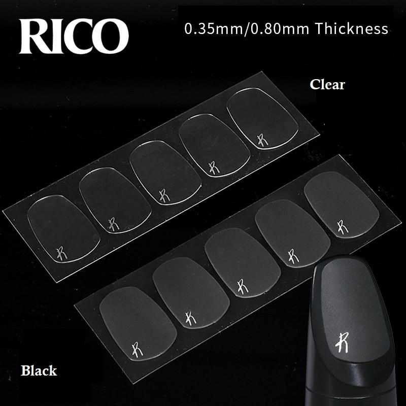 Rico by d'addario rmp 01c rmp 01b reserve-mundstückpflaster, transparent/schwarz, , 5-er -pack