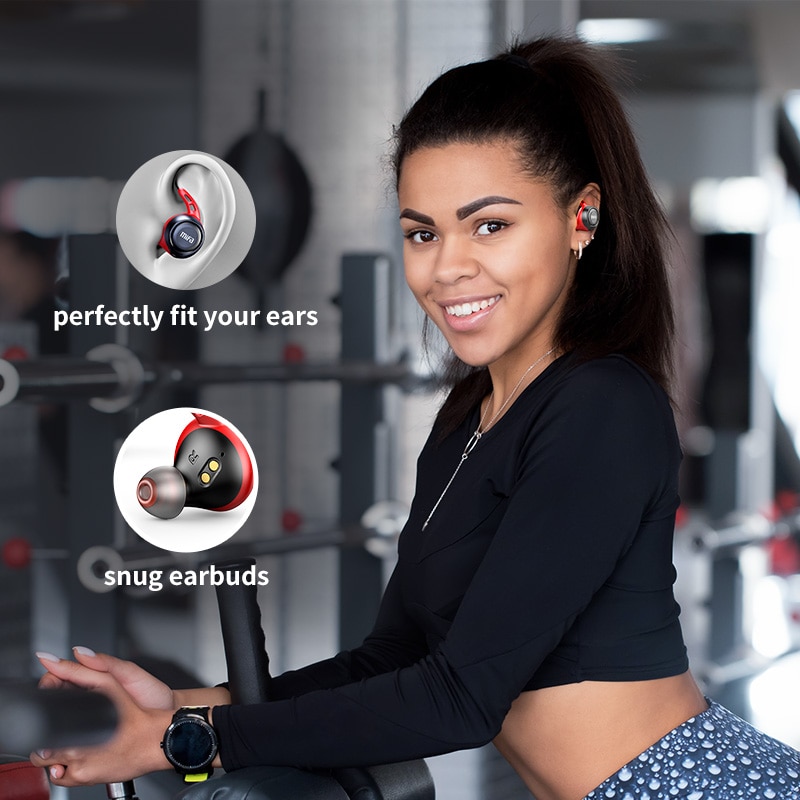 Mifa – écouteurs sans fil bluetooth 5.0, oreillettes X11 TWS Ture apt-x, étanches IPX7, CVC 8.0, réduction de bruit, temps de jeu de 100H