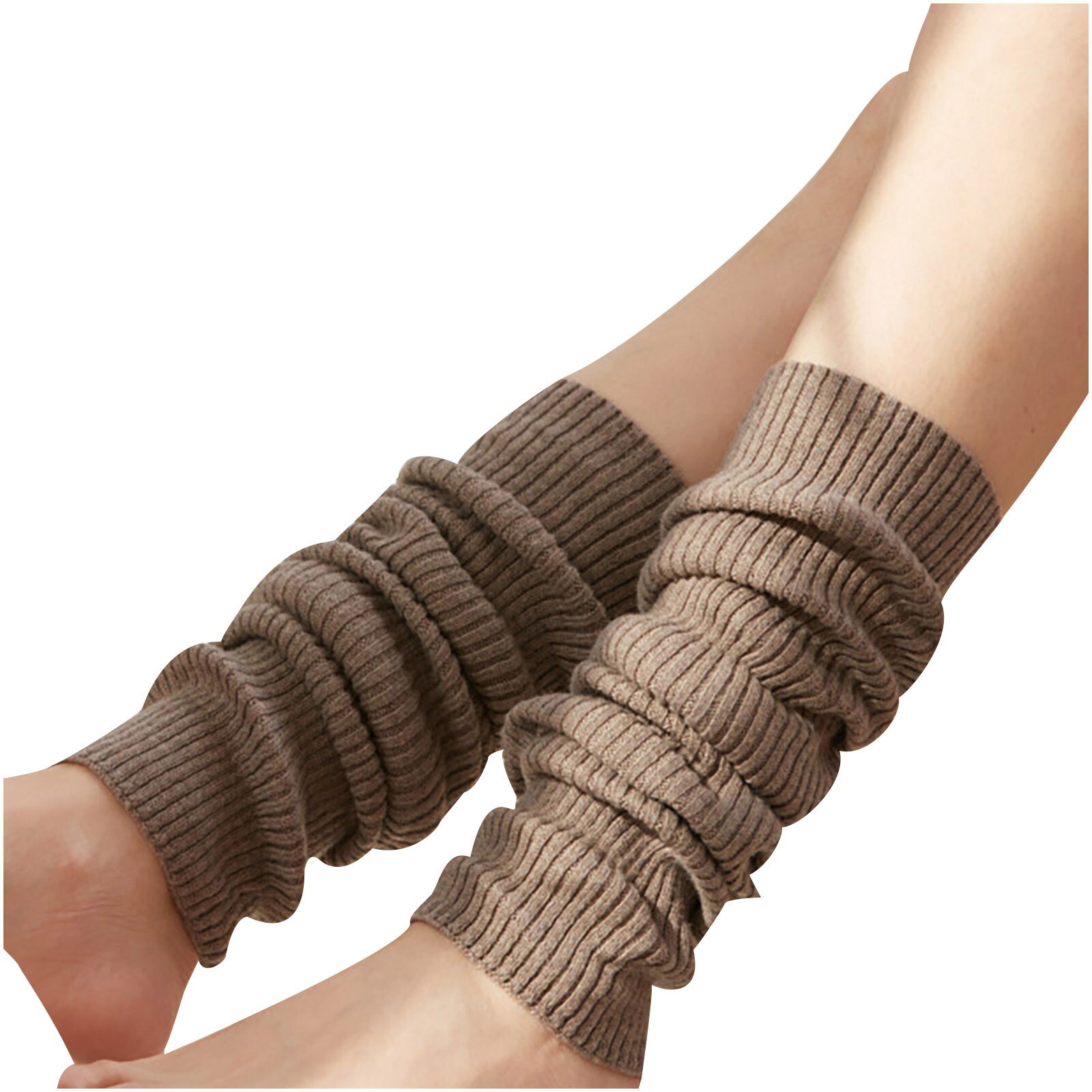 Verlängern Japanischen Lolita Süße Mädchen Beinlinge Gestrickte Fuß Abdeckung Frauen Herbst Winter Bein Wärmer Socken Haufen Haufen Socken: Kakifarbig