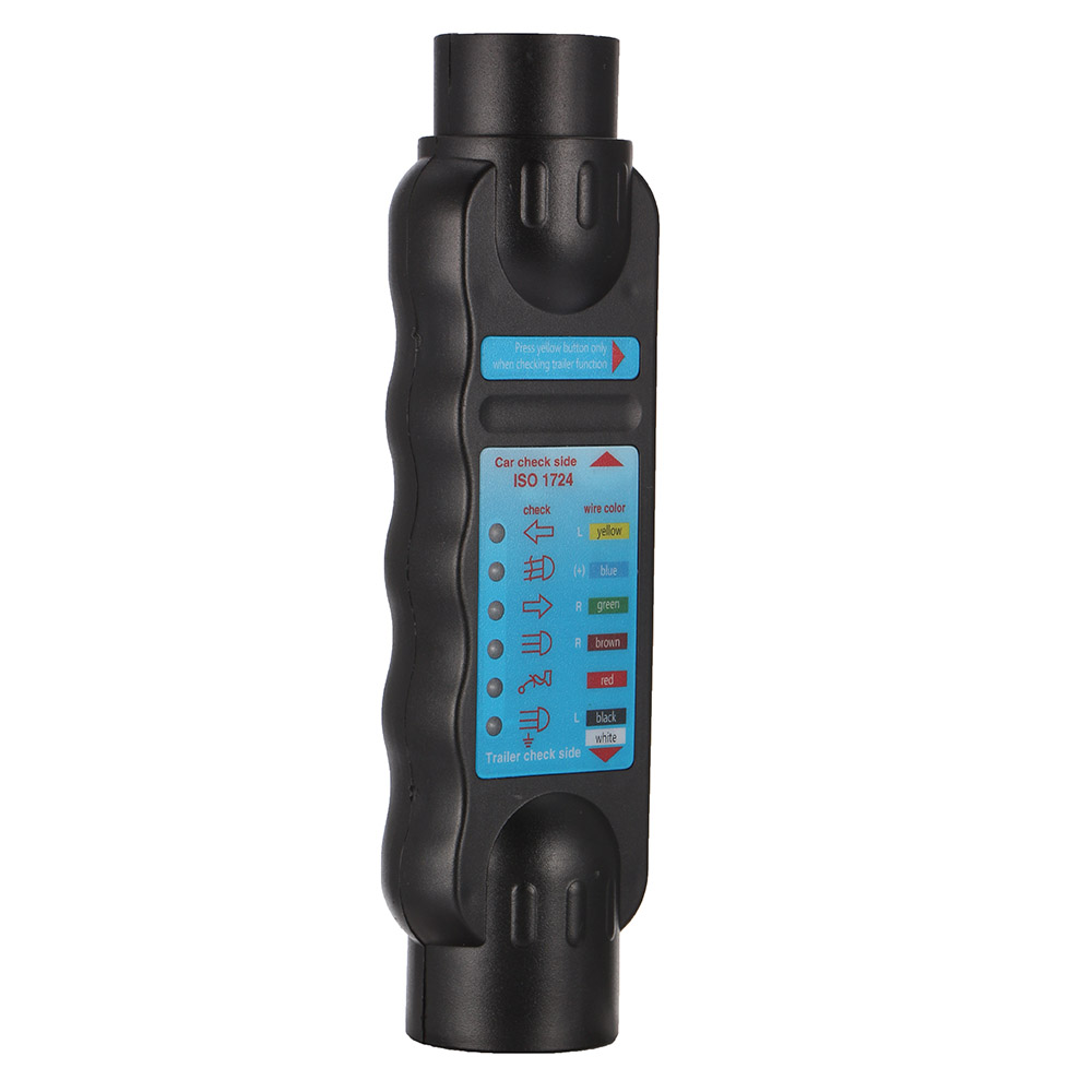 Auto Anhänger Tester 7 Stift Abschleppen Licht Kabel Schaltung Steckdose mit 2 Adapter 12V Elektrik diagnostizieren Werkzeuge