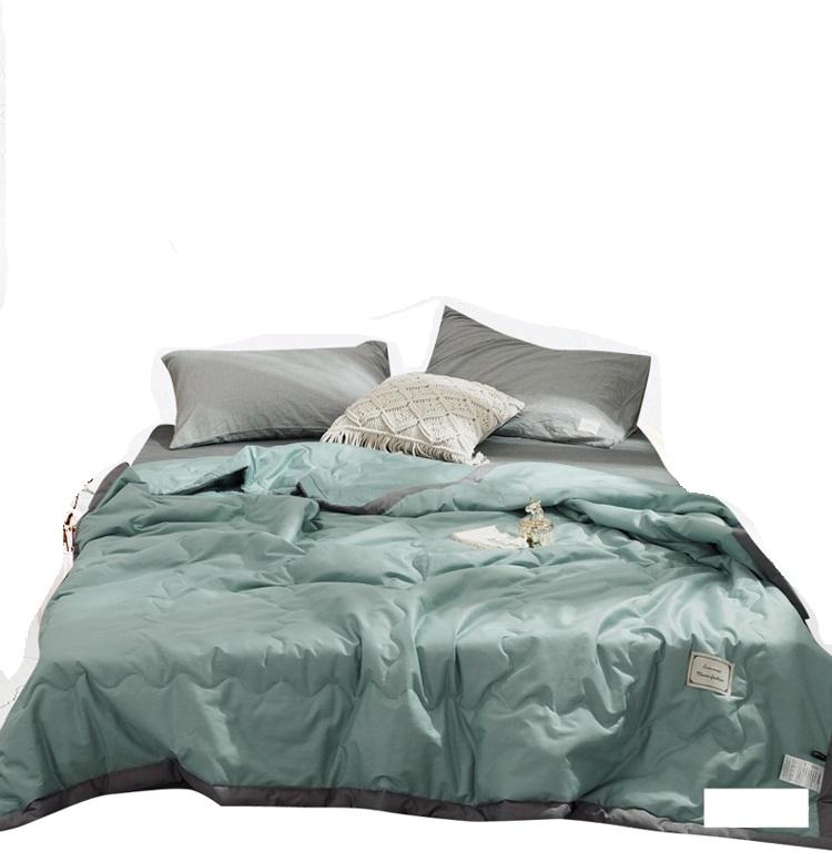 Colcha de algodón lavable verde plateado 50/funda de cama, también buen uso como manta de verano colcha 192*225cm/145*195cm/175 * 195ccm