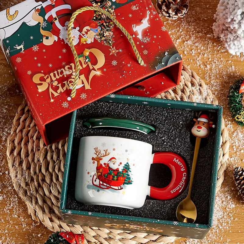 Jule keramisk krus suvenirboks julesett årets forretnings keramisk kaffekrus: Lysegrønn