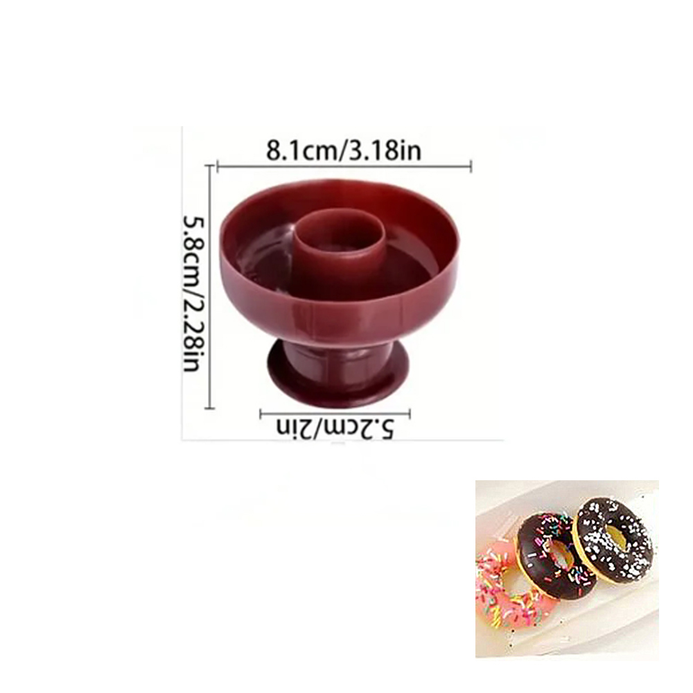 Diy Donut Mal Cutter Voedsel Desserts Broodsnijder Maker Cake Mal Koken Embossing Decoreren Gereedschap Keuken Bakaccessoires: Chocolade