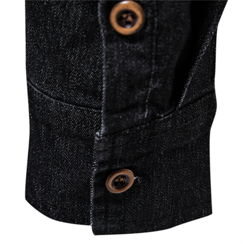 AIOPESON camisa vaquera de algodón elástico para hombre manga larga camisas vaqueras de para hombres corte ajustado informal ropa de para hombre