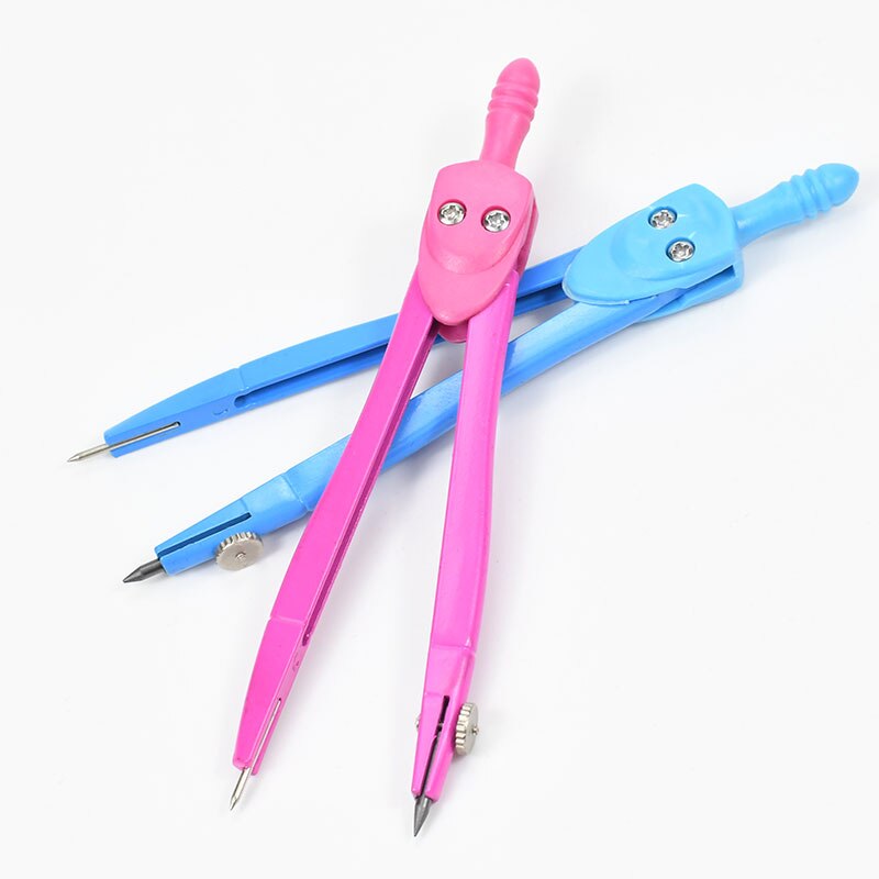 009 School Compass Cute Girl Stationery Student Drawing Compass Geometry Set Math Set Drafting Tools