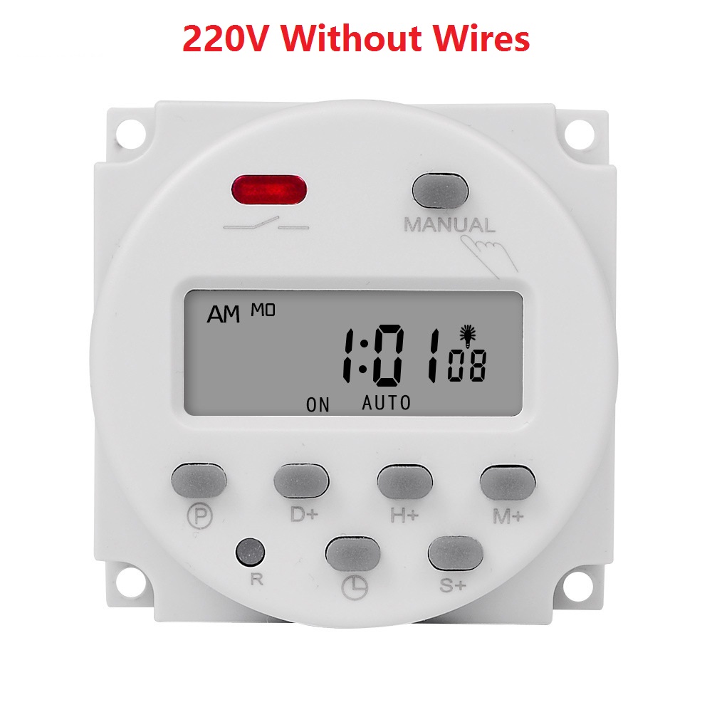 Gaqqee 1 Second Interval 12V 24V 110V 220V Digital LED Timer Switch 7 Days Weekly Programmable Time Relay Programmer CN101S: Blue