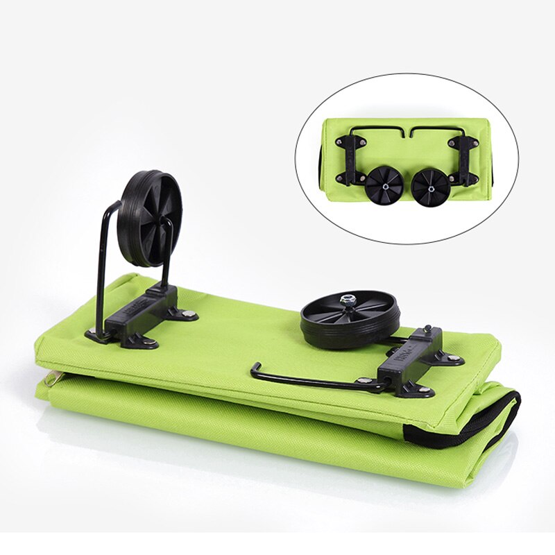 Folding Shopping Pull Cart Trolley Bag with Wheels Foldable Shopping Bags Grocery Food Organizer Vegetables Bag