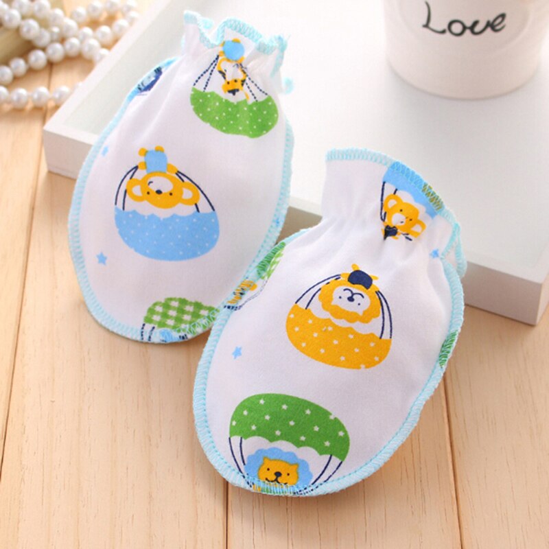 1 paire bébé gants doux coton mélange Anti rayure visage main gardes Protection -né moufles bébé douche pour bébé fille garçon