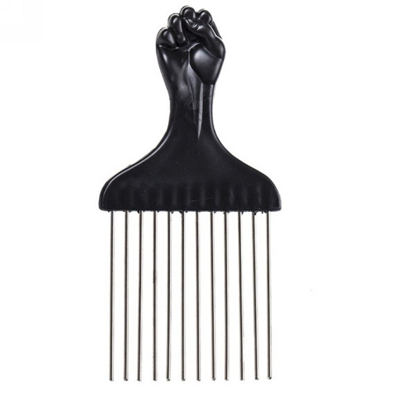 Black Fist Metal African Hair Pik Afro Comb