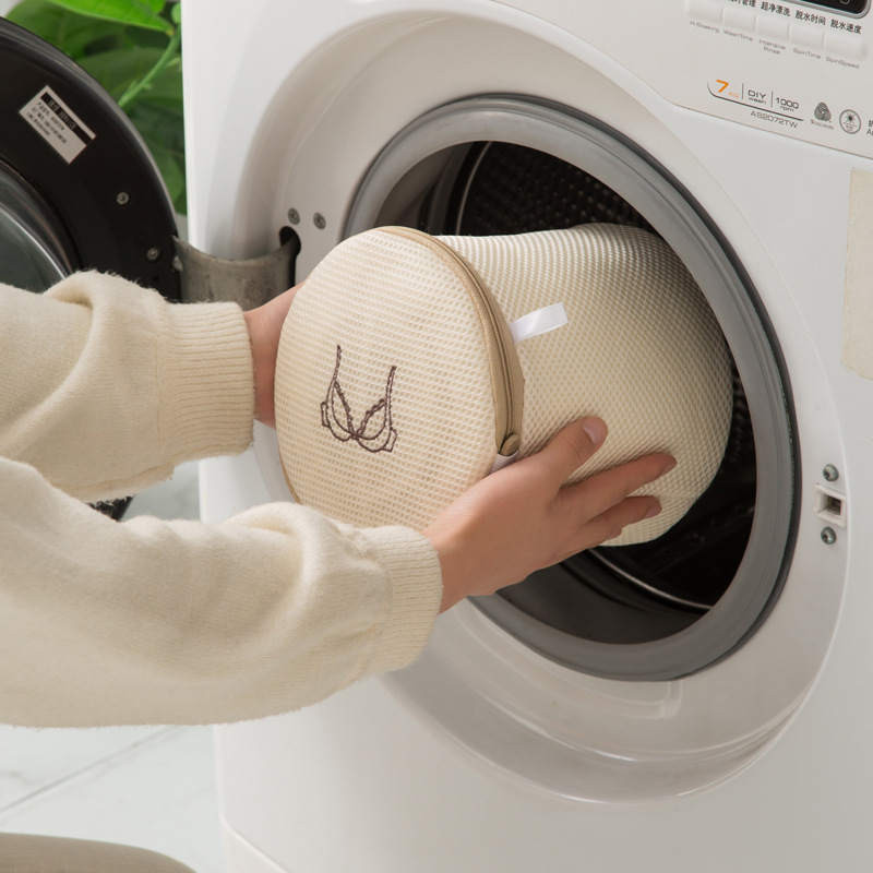 Embroidery Washing Bags Mesh Polyester Laundry Bag Portable Net Bra Wash Basket Organizer For Underwear Clothing Laundry Bag