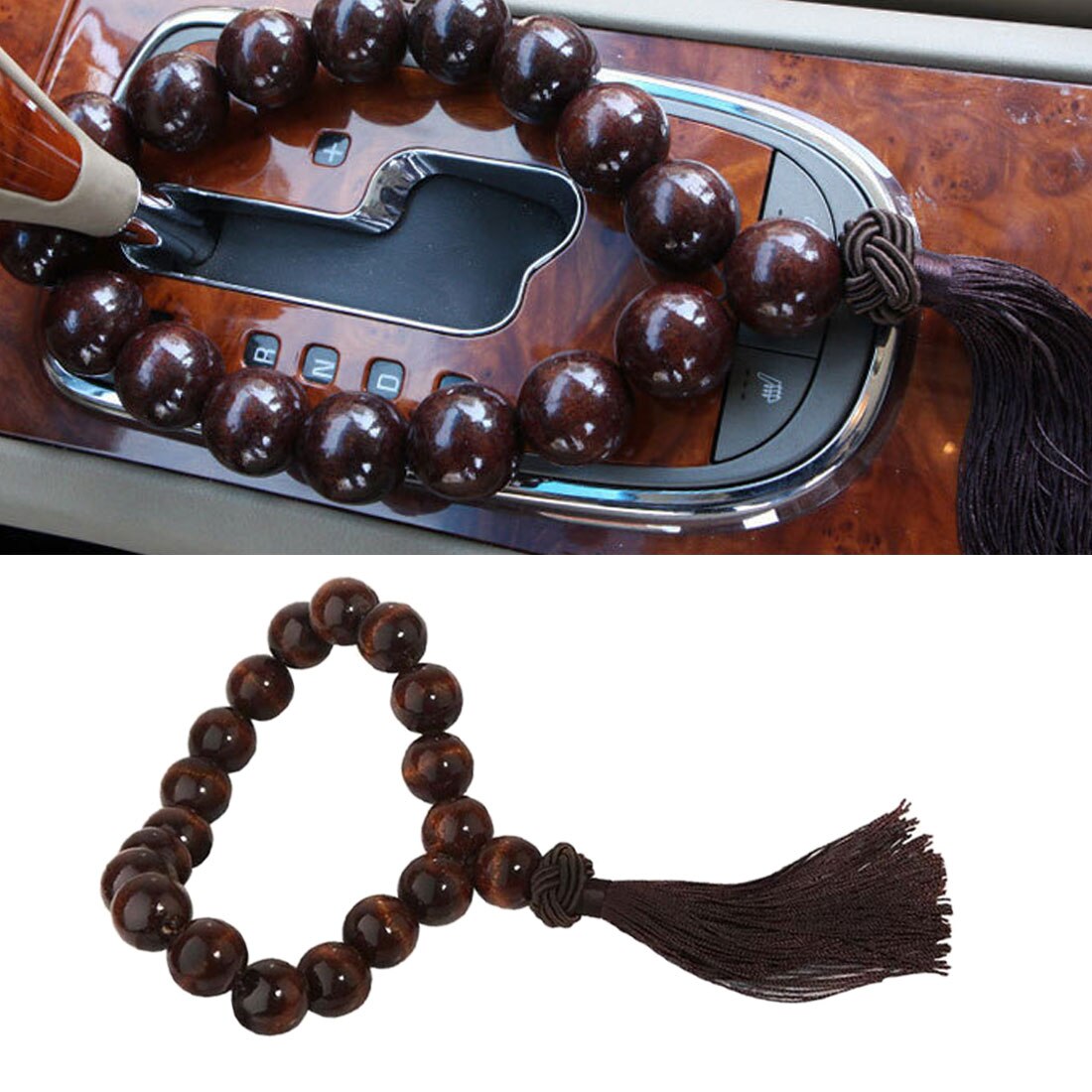 Auto versnellingspook houten boeddha kralen auto decoratie voor hyundai creta  ix25 sonata lf tucson