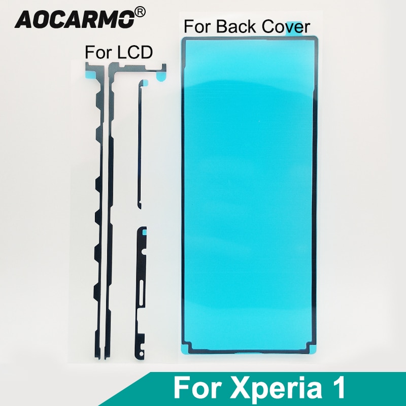 Dower me para sony xperia 1/xz4 j9110 x1 moldura dianteira da tela lcd adesivo traseiro habitação porta capa traseira adesivo fita cola