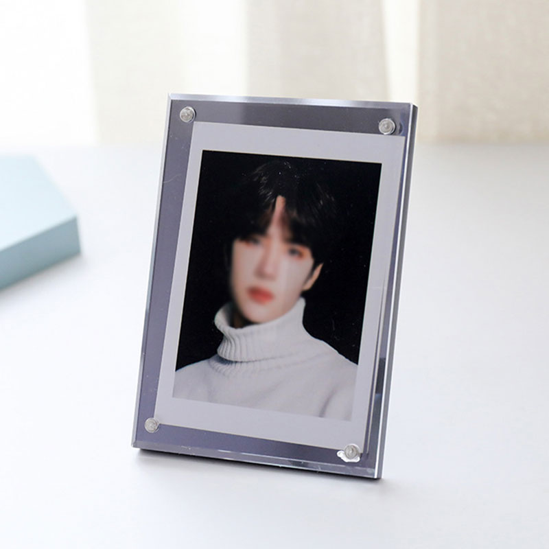 3 Inch Acrylic Photo Card Frame Display Stand 74mmx104mm Transparent Photoes Display Desktop Ornament Card Holder Home Decor