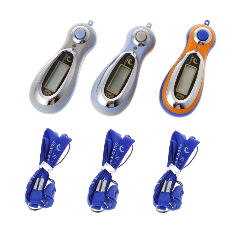LCD Display Electronic Digital Tally Counter MP3 Manual Counters With Lanyards D0AC