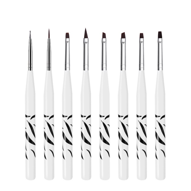 Navolution-pincel de uñas para manicura, brocha de Gel para Nail Art, brocha de Gel para esculpir en polvo líquido acrílico, 15 unids/set por juego
