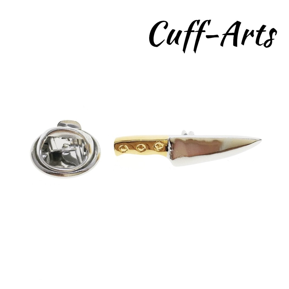 Brooch Lapel Pin For Men Pins and Brooches Chefs Knift Lapel Pin Badge Jewelry Broche PIN de la solapa By Cuffarts P10172