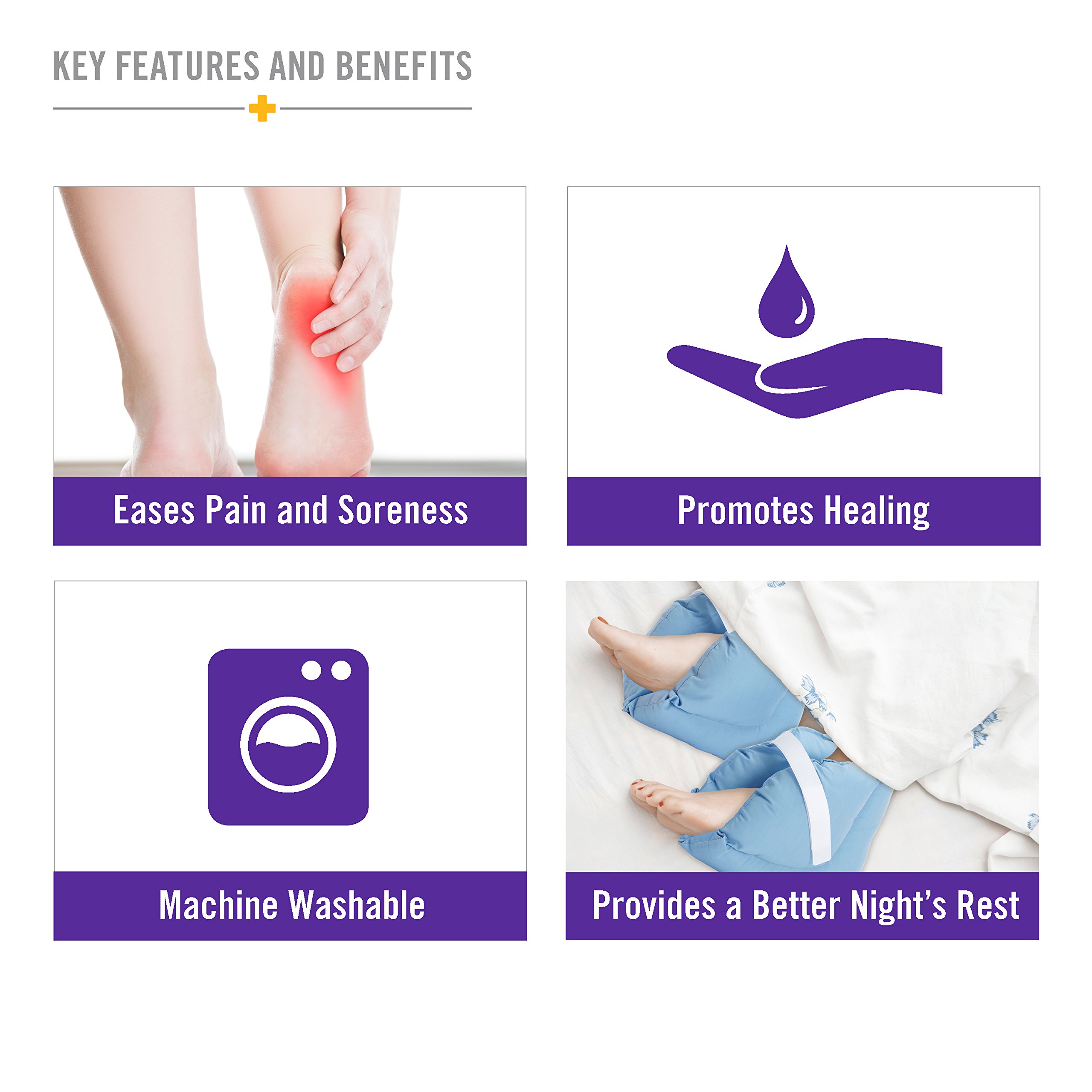 Heel Protective Pads, Heel Guard, One Pair, Blue, Foot cover