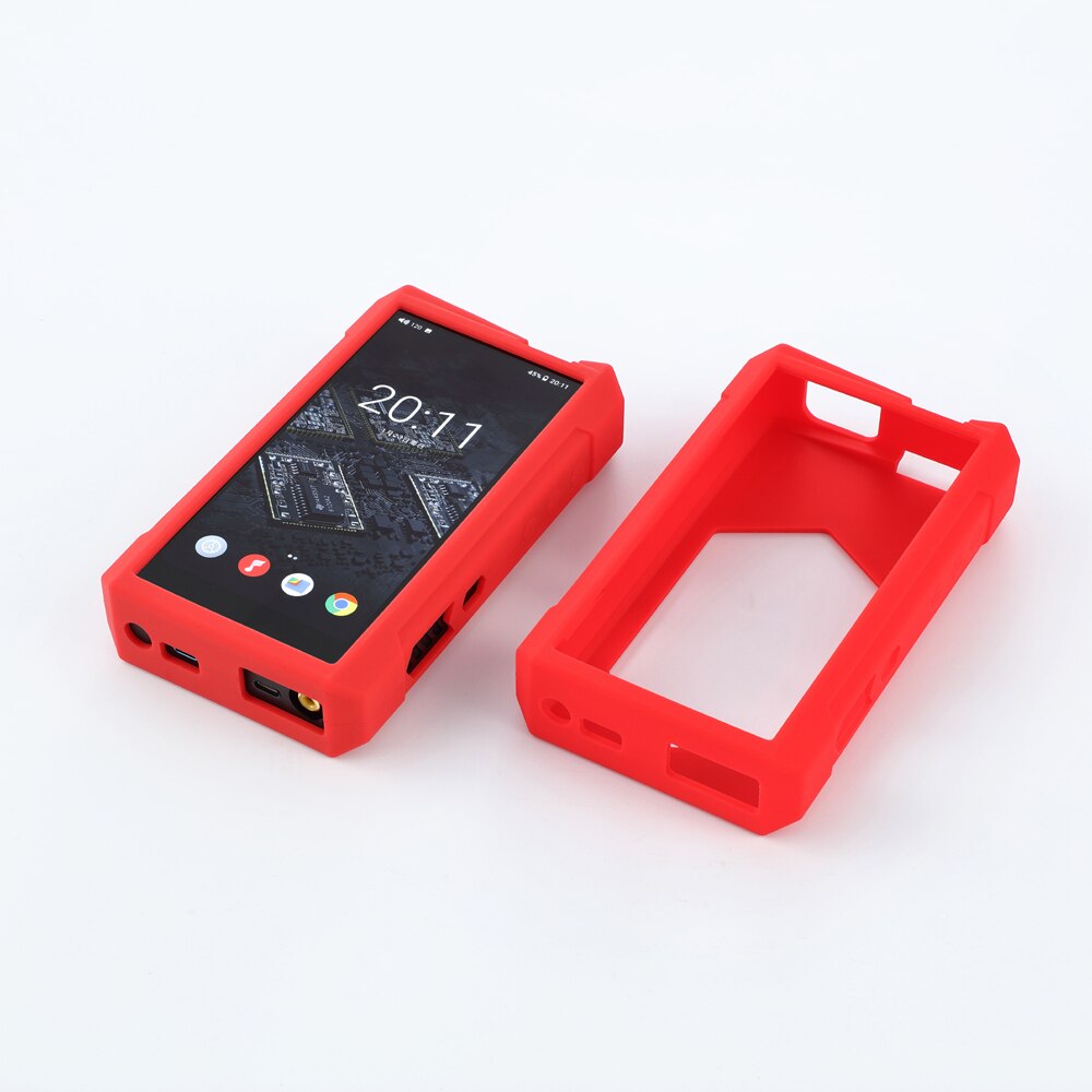 Zachte Siliconen Beschermende Huid Case Cover Voor Fiio M17 Muziekspeler: Red