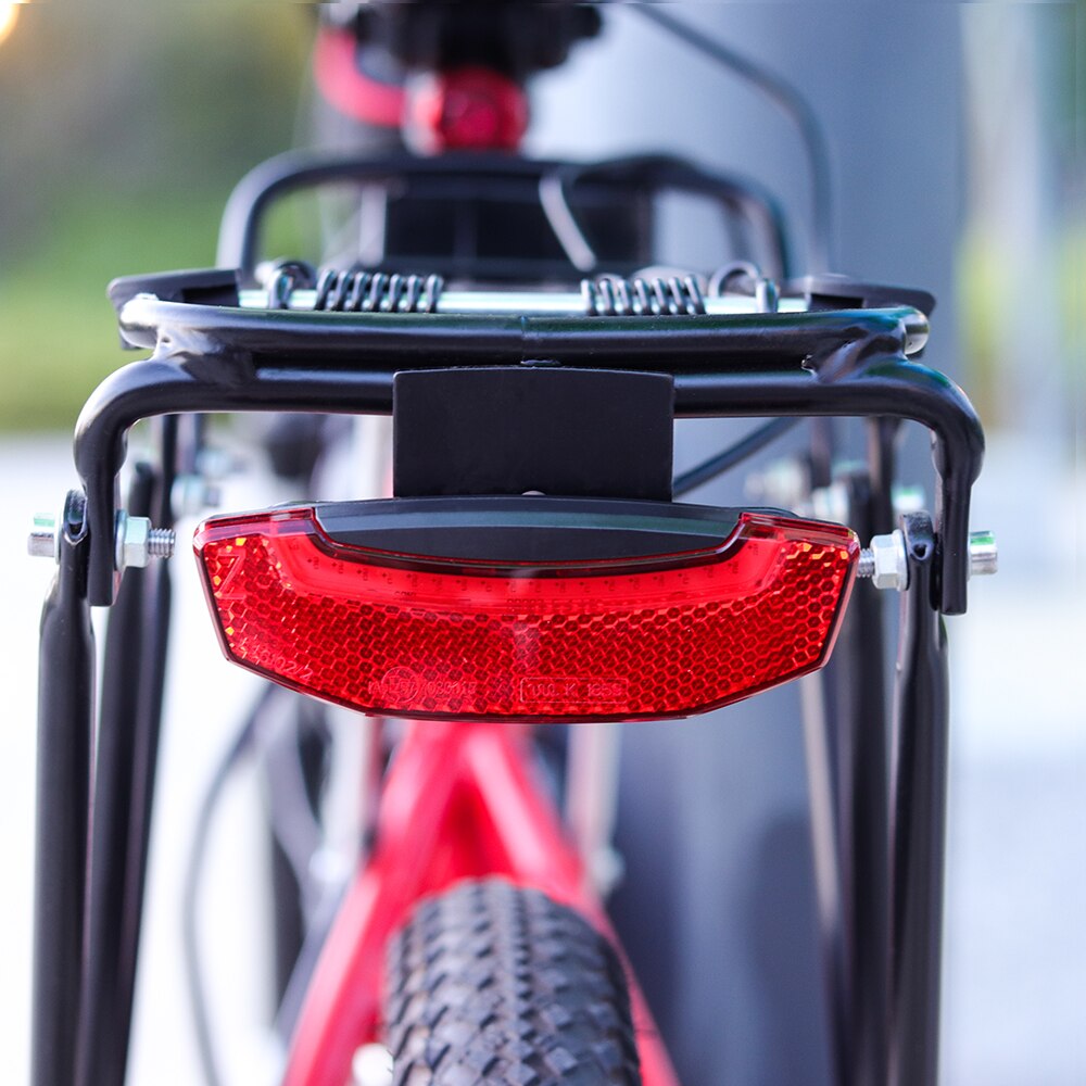 E-bike COB LED Rear Light 12V 24V 36V 48V Electric Bicycle Tail Light E-scooter Night Safety Warning Rear Lamp Red Rack Light