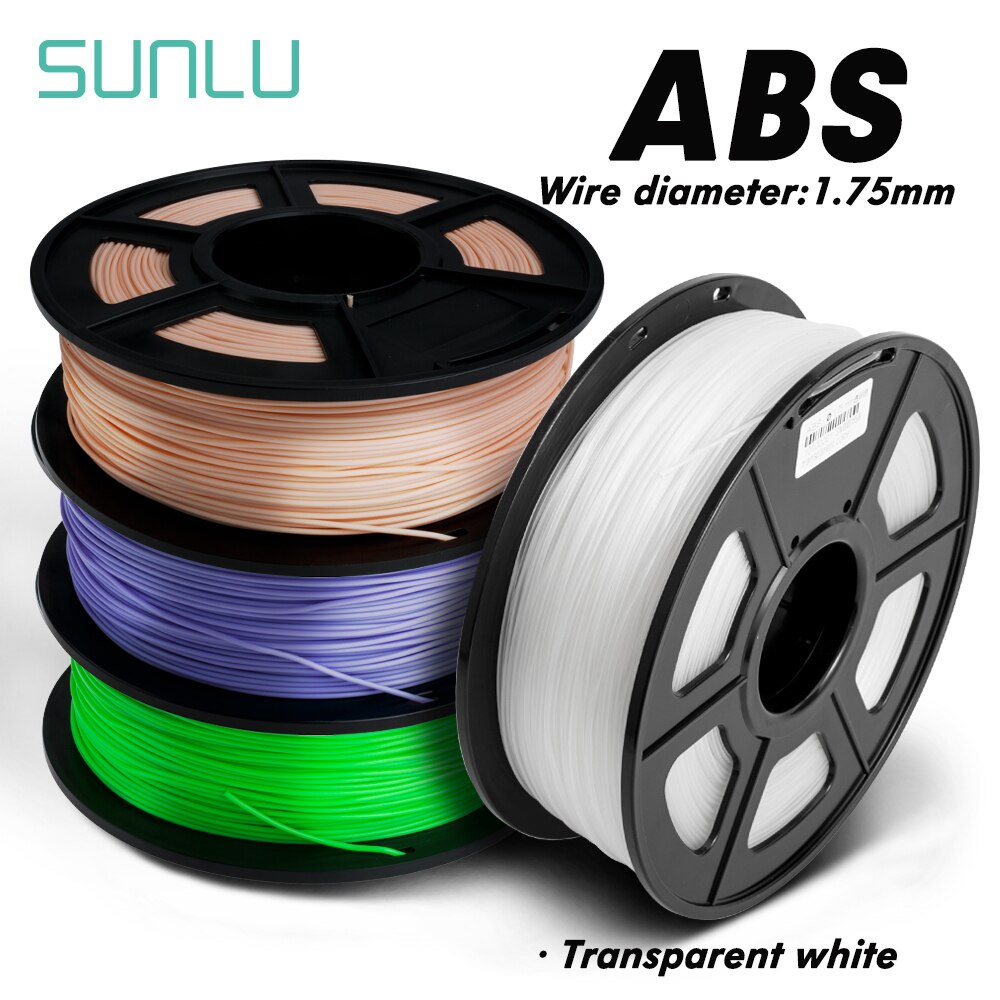 ABS trasparente 3d Stampa Filamento 100% Senza Bolle Stampante ABS Filament 1.75 millimetri Per 3d Strumento di Disegno 1kg/2.2LBS Con Spool