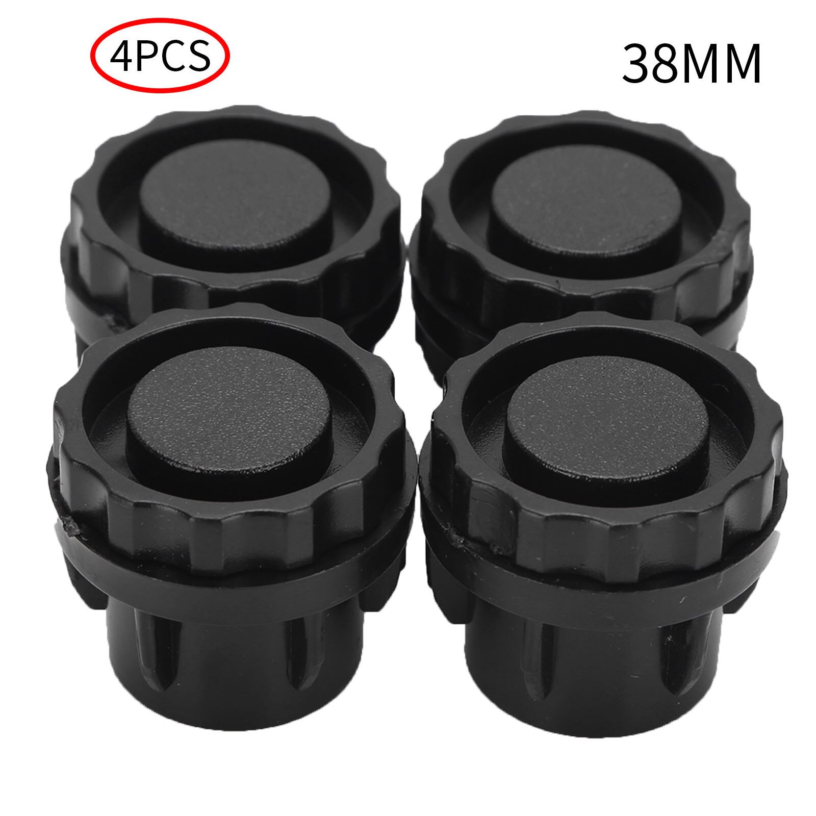 4Pcs Adjustable Feet Pads Furniture Leg Blanking Plugs Chair Table Legs Protectors Anti Slip Round Tube Bung Plastic Foot Mats: Black 3