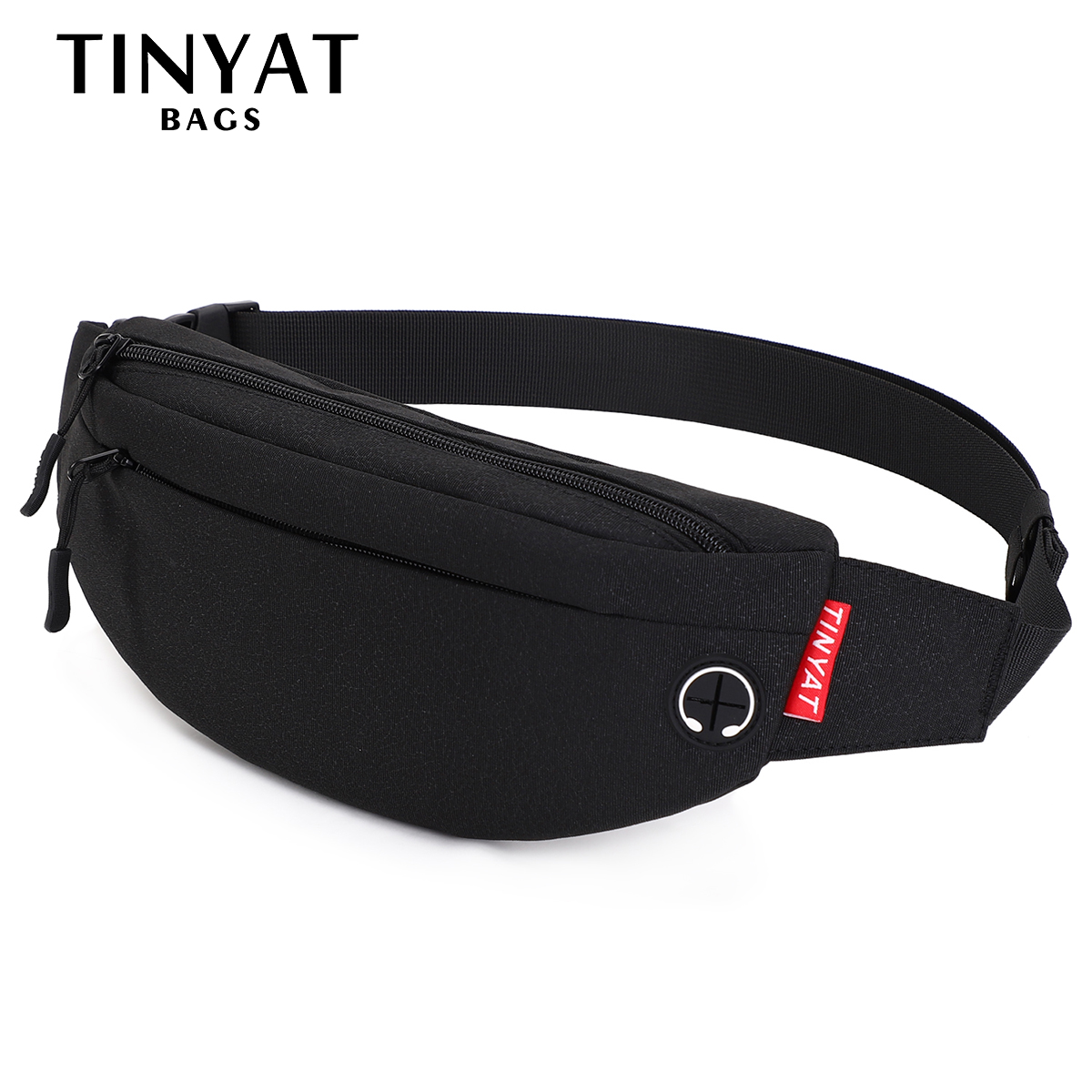 TINYAT Heren Heuptas Pack Portemonnee Casual Grote Telefoon Heuptas Etui Dames Canvas Reistelefoontas Fanny Bananentas Hip 4 Zakken