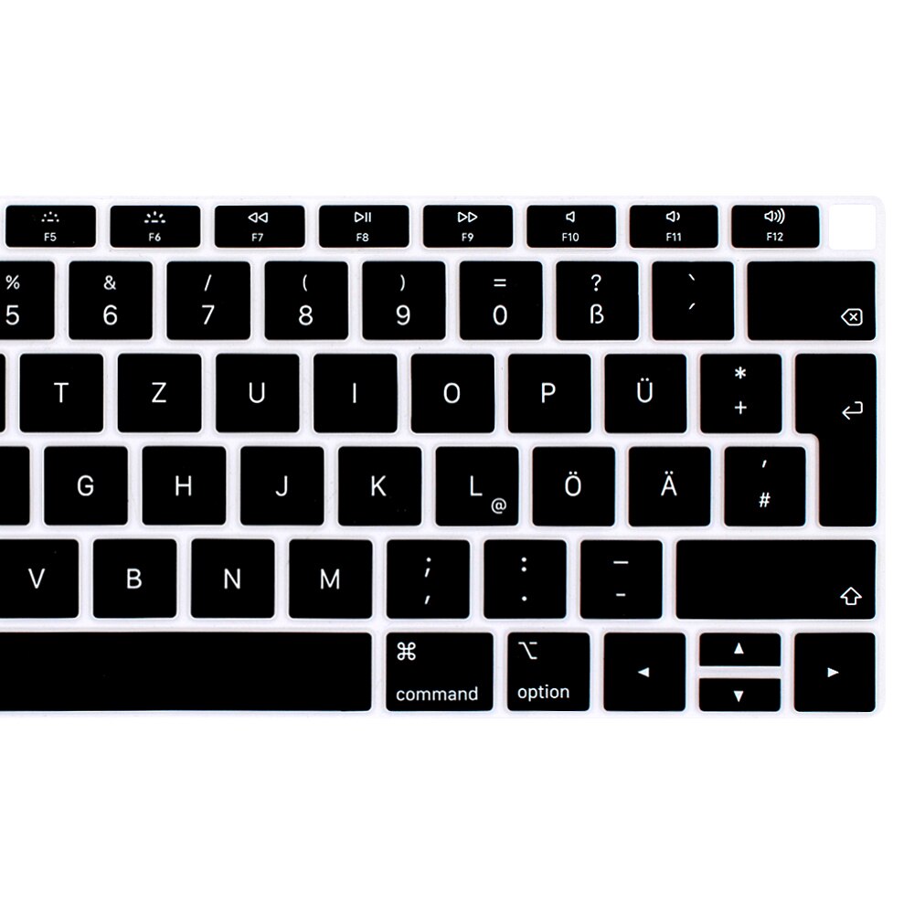 German Laptop Silicone Cover Laptop cover For macbook air 13 pro15 touchbar 11" Keyboard cover Dust-proof silicone keyboard case