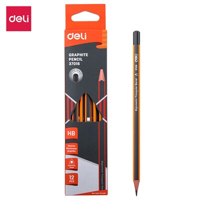 garmażeria grafitowe ołówki robić szkoły 1 pudełko (12 sztuk) HB/2B ołówkowa robić biura zestaw ołówków ołówki dla dzieci E37015 E37016: E37016-HB