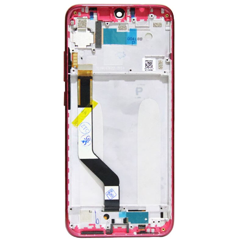 Pantalla IPS 100% Original de 6,3 &quot;con marco para XiaoMi Redmi Note 7 Note 7 Pro, montaje de digitalizador con pantalla táctil LCD, piezas de reparación: Red with frame